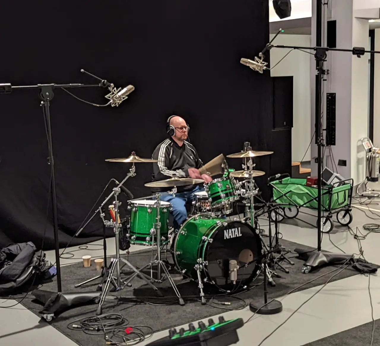 Todmorden Drum Lessons - Dave Studio Session Dave Clough, Drum Teacher at Todmorden Drum Lessons